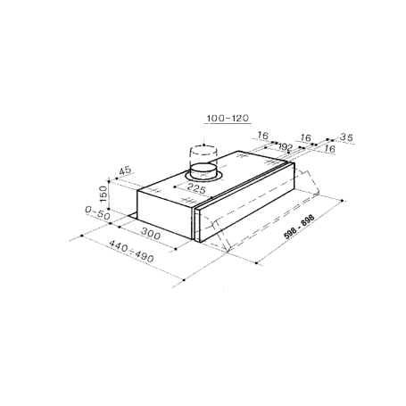 FABER 152 SRM LGX A90 CAPPA SOTTOPENSILE 90 CM INOX - 315.0547.805