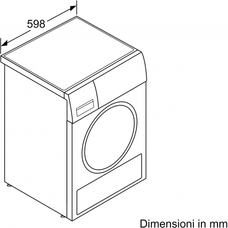 BOSCH WTH85V08II ASCIUGARTICE A POMPA DI CALORE 8KG SISTEMA AUTODRY SENSING DRYING INVERTER CLASSE A++