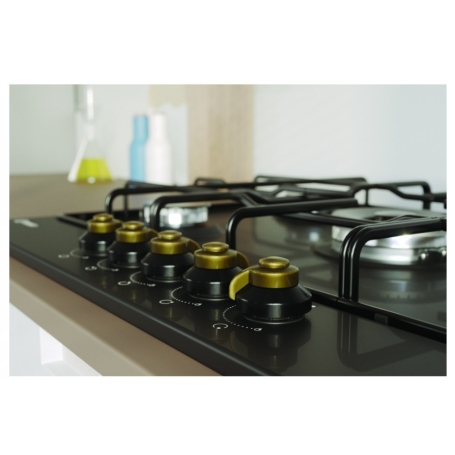 INDESIT TH 752 I AN PIANO COTTURA 75CM 5 FUOCHI GRIGLIE SMALTATE COLORE ANTRACITE