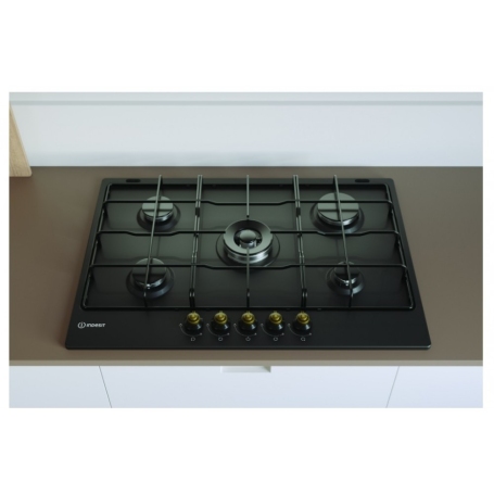 INDESIT TH 752 I AN PIANO COTTURA 75CM 5 FUOCHI GRIGLIE SMALTATE COLORE ANTRACITE