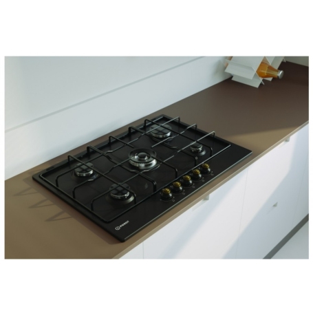 INDESIT TH 752 I AN PIANO COTTURA 75CM 5 FUOCHI GRIGLIE SMALTATE COLORE ANTRACITE