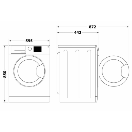 HOTPOINT ARISTON RSSG R527 B IT LAVATRICE SLIM 44CM 7KG 1200 GIRI INVERTER VAPORE CLASSE B - RSSGR527BIT
