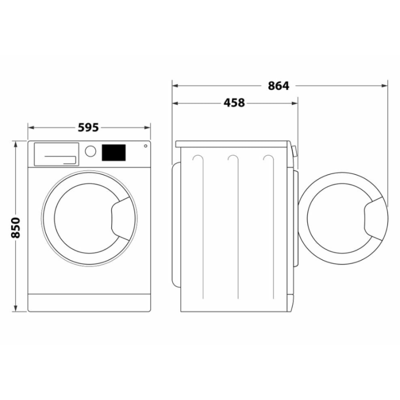 HOTPOINT RSSF 624 W IT N LAVATRICE SLIM 43CM...