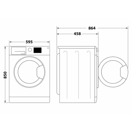 HOTPOINT RSSF 624 W IT N LAVATRICE SLIM 43CM 6KG 1200 GIRI CLASSE C - RSSF624WITN