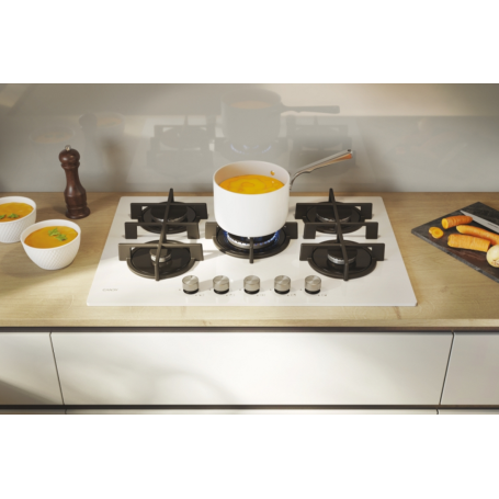 CANDY CVG74WTW PIANO COTTURA DA INCASSO 75 CM 5 FUOCHI A GAS COLORE BIANCO