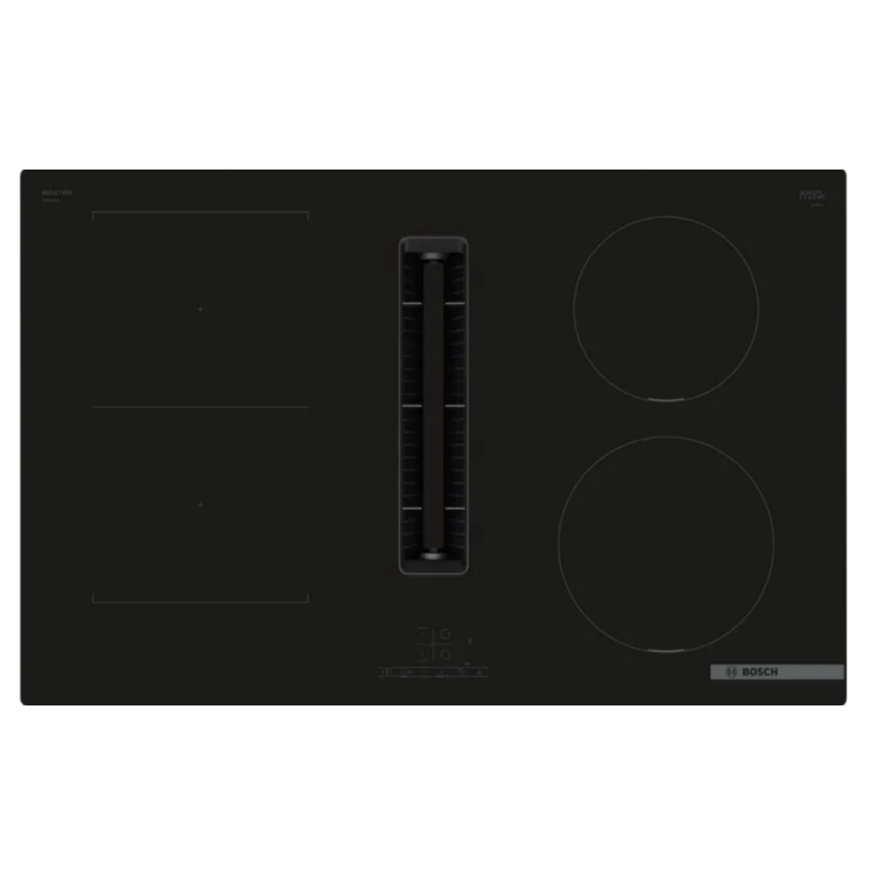 BOSCH PVS811B16E PIANO COTTURA AD INDUZIONE CON CAPPA INTEGRATA 80CM 4 ZONE COTTURA WIFI NERO