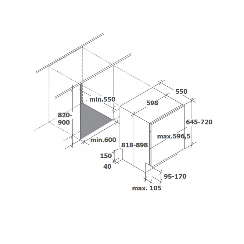 CANDY CIMC E0W 3E53 LAVASTOVIGLIE DA INCASSO A...