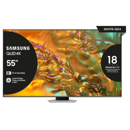 SAMSUNG QE55Q80DATXZT TV 55" QLED SMART TV 4K UHD AI UPSCALING 4XHDMI WIFI CLASSE F