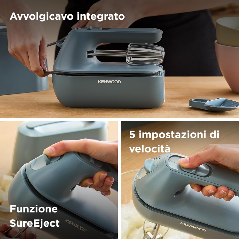 KENWOOD HMP40.000GY SBATTITORE CON CUSTODIA...