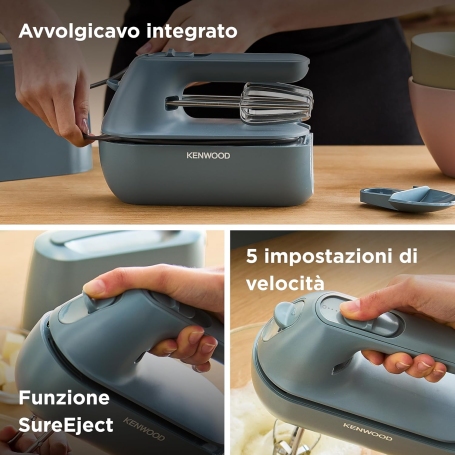 KENWOOD HMP40.000GY SBATTITORE CON CUSTODIA 350W 5 VELOCITA' - HMP40000GY