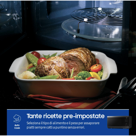 SAMSUNG MG32DG4524CGE FORNO A MICROONDE 32LT CON GRILL - NERO