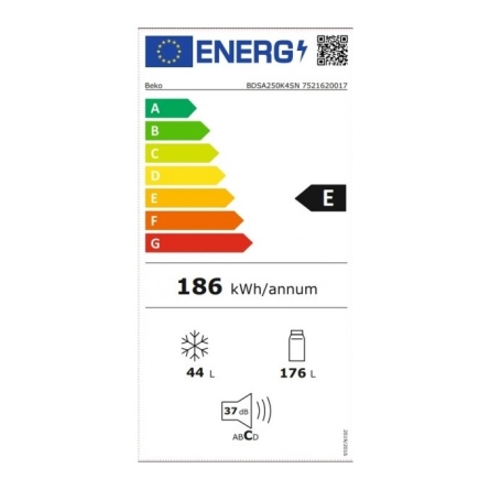 BEKO BDSA250K4SN LH FRIGORIFERO DOPPIA PORTA DA INCASSO 221LT STATICO CLASSE E - CERNIERE A SINISTRA