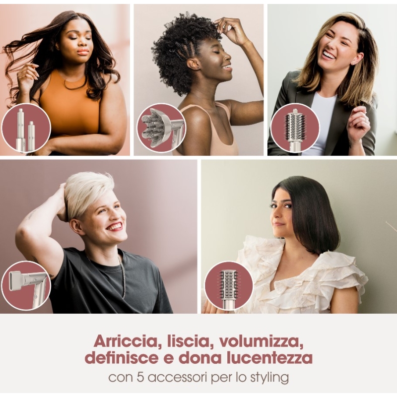 SHARK HD440SLEU ASCIUGACAPELLI 5 IN 1