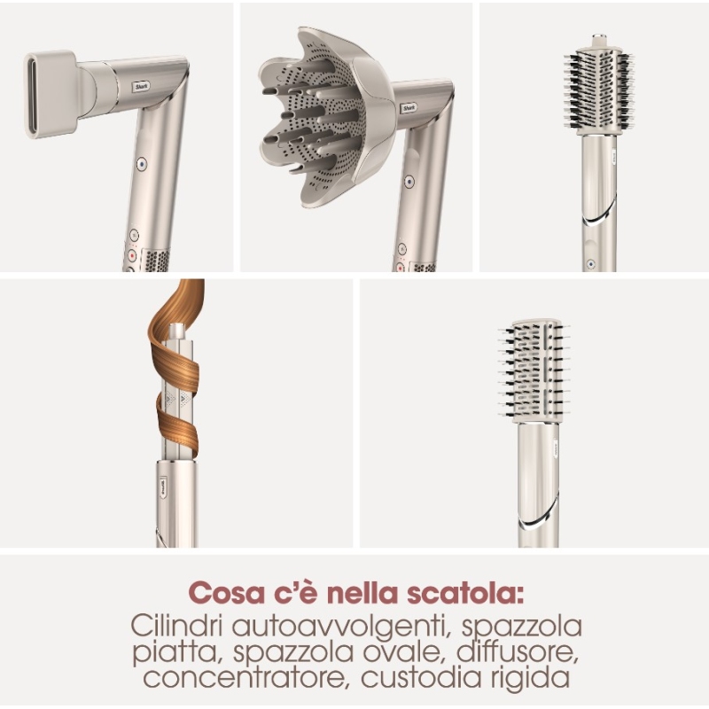 SHARK HD440SLEU ASCIUGACAPELLI 5 IN 1