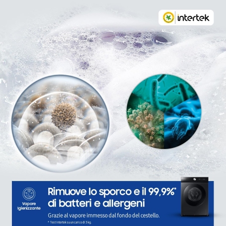 SAMSUNG WW11DB8B95GBU3 LAVATRICE 11KG 1400 GIRI BESPOKE AI™ QUICKDRIVE WIFI ECODOSATORE CLASSE A