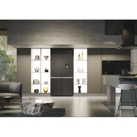 HAIER HCR79F19EHMD FRIGORIFERO 4 PORTE CUBE 90 642LT NO FROST CLASSE E INOX SCURO