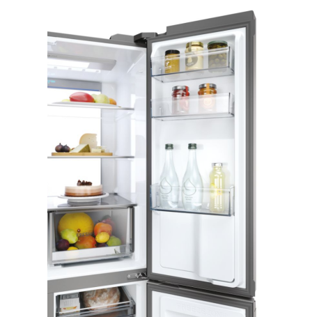 HAIER HCR79F19EHMD FRIGORIFERO 4 PORTE CUBE 90 642LT NO FROST CLASSE E INOX SCURO