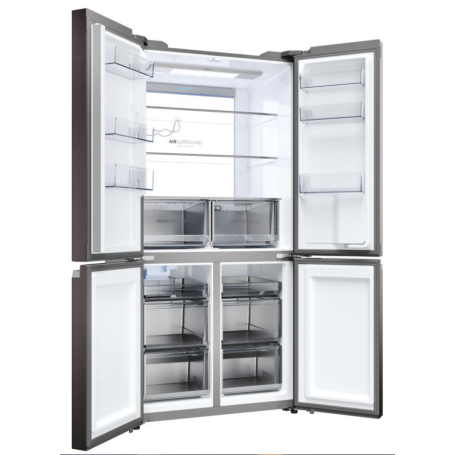 HAIER HCR79F19EHMD FRIGORIFERO 4 PORTE CUBE 90 642LT NO FROST CLASSE E INOX SCURO