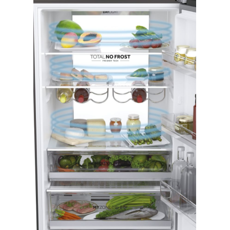 HAIER HTW7720ENMB FRIGORIFERO COMBINATO 3 PORTE 483LT TOTAL NO FROST CLASSE E WI-FI - NERO - PROMO