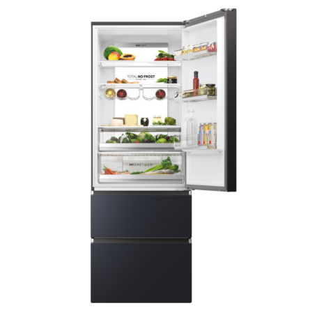 HAIER HTW7720ENMB FRIGORIFERO COMBINATO 3 PORTE 483LT TOTAL NO FROST CLASSE E WI-FI - NERO - PROMO