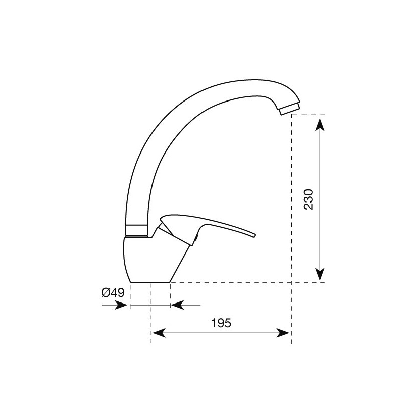 ARGO 2811 J MISCELATORE MONOCOMANDO CANNA...