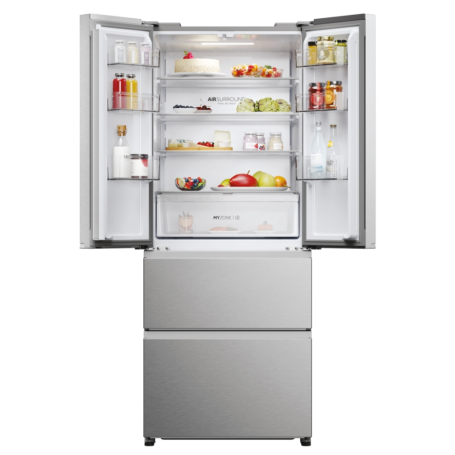 HAIER HFR3718ENMM FRIGORIFERO 4 PORTE 402 LT NO FROST WIFI CLASSE E INOX