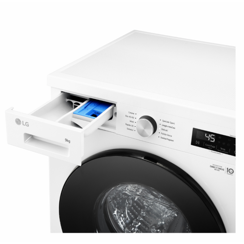 LG F4NX1009NWB LAVATRICE 9KG 1400 GIRI VAPORE...