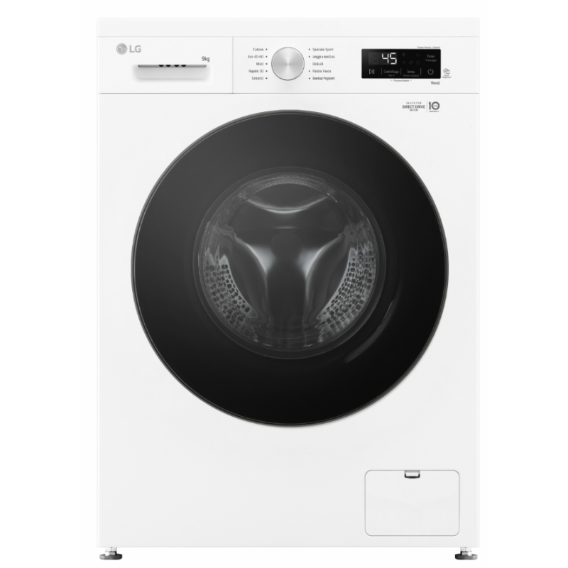 LG F4NX1009NWB LAVATRICE 9KG 1400 GIRI VAPORE AI DD 6 MOTION CLASSE A - PROMO