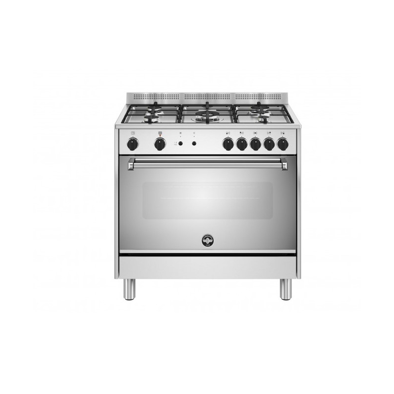 LA GERMANIA AMN965GXV/24 CUCINA 90X60 5 FUOCHI FORNO A GAS VENTILATO - INOX