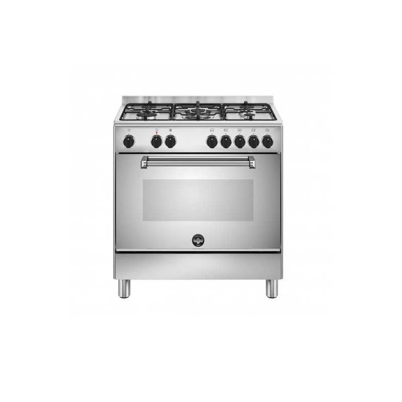 LA GERMANIA AMN855EXV/24 CUCINA 80x50 5 FUOCHI A GAS FORNO ELETTRICO CON GRILL CLASSE A - INOX