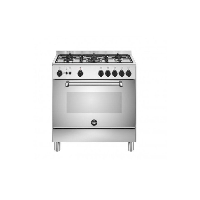 LA GERMANIA AMN855GXV/24 CUCINA 80x50 CM 5 FUOCHI A GAS FORNO A GAS VENTILATO - INOX