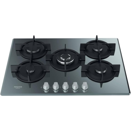 HOTPOINT HAGD 72S/MR PIANO COTTURA 73CM 5 FUOCHI A GAS GRIGLIE IN GHISA - SPECCHIO
