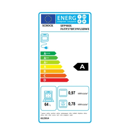 SCHOCK SFP98IX FORNO DA INCASSO ELETTRICO VENTILATO 64LT CLASSE A - INOX