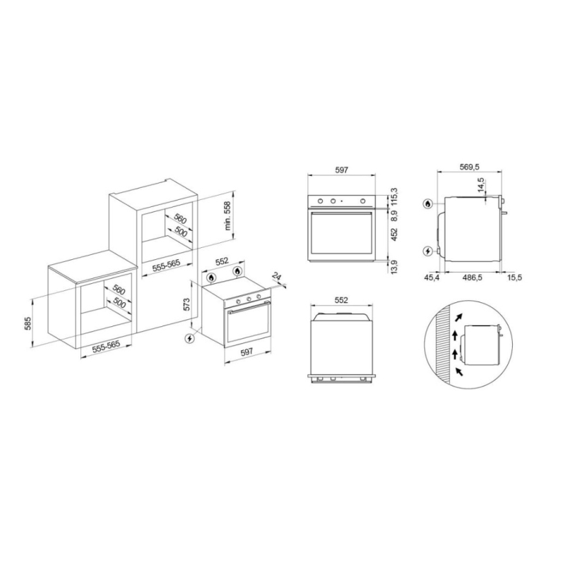 SCHOCK SFP98IX FORNO DA INCASSO ELETTRICO...