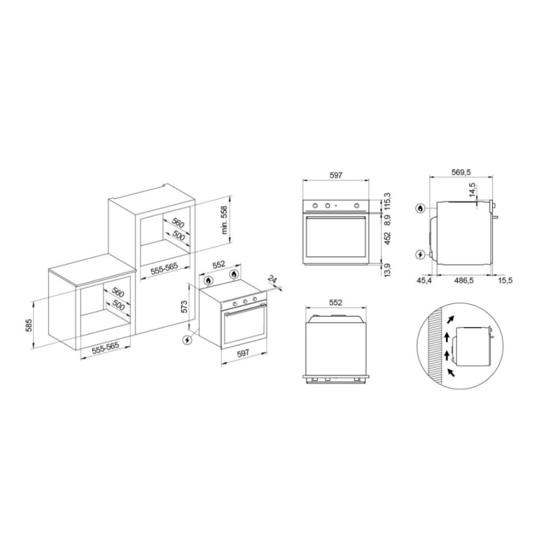SCHOCK SFN54BKCN FORNO ELETTRICO DA INCASSO...