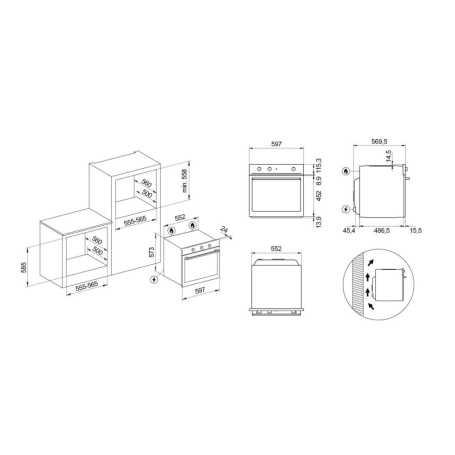 SCHOCK SFN5458N FORNO ELETTRICO DA INCASSO 64LT CLASSE A - AVENA
