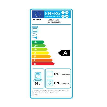 SCHOCK SFN5458N FORNO ELETTRICO DA INCASSO 64LT CLASSE A - AVENA