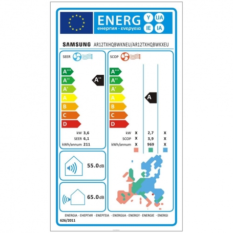 SAMSUNG F-AR12MLB CLIMATIZZATORE MONOSPLIT 12000 BTU MALIBU' GAS R32 CLASSE A++/A  MOTORE INVERTER - PROMO