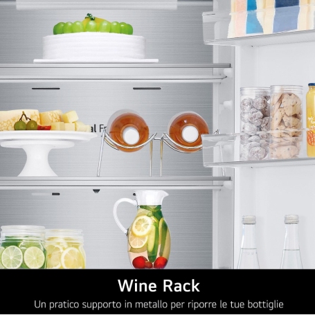 LG GBV5140CPY FRIGORIFERO COMBINATO LIBERA INSTALLAZIONE 344LT NO FROST CLASSE C ARGENTO