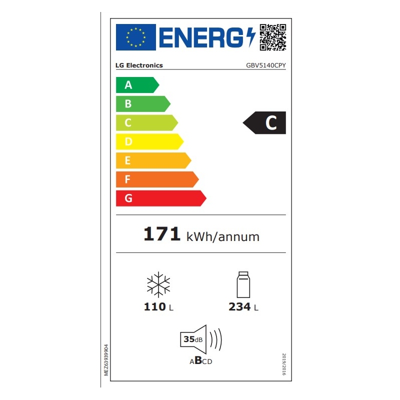 LG GBV5140CPY FRIGORIFERO COMBINATO LIBERA...