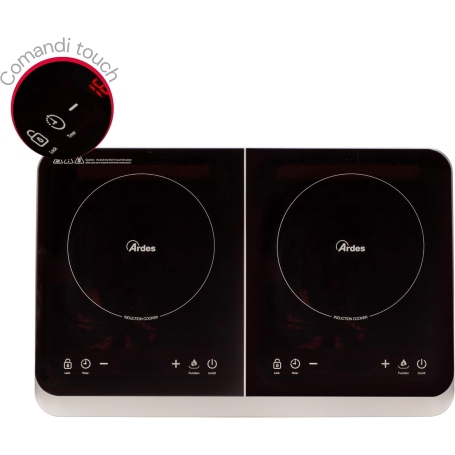 ARDES AR1F602 FORNELLO A INDUZIONE 2 ZONE COLORE NERO