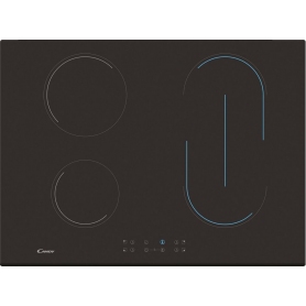 CANDY CH74BVT PIANO COTTURA ELETTRICO DA INCASSO IN VETROCERAMICA 60CM 4 ZONE COTTURA + ZONA TWIN POWER NERO