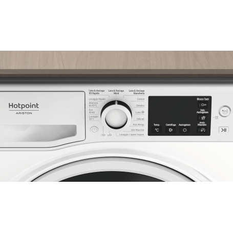 HOTPOINT ARISTON NDB 10736 WA IT LAVASCIUGA 10/7 KG 1400 GIRI VAPORE CLASSE A/D