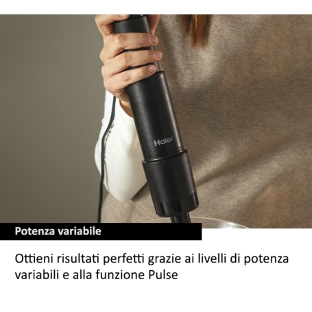 HAIER HHB5B5 011 FRULLATORE A IMMERSIONE 4 IN 1 - NERO