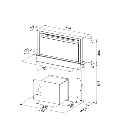 FRANKE 110.0365.588 CAPPA ESTRAIBILE DA PIANO 90 CM CLASSE A