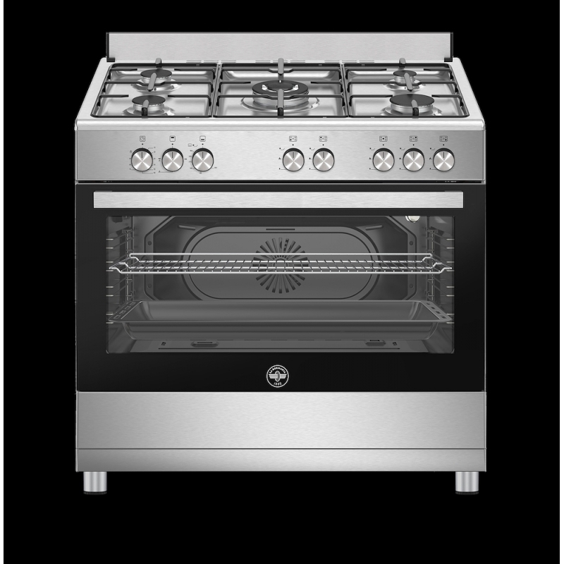LA GERMANIA SE965GX/24 CUCINA 90x60 5 FUOCHI FORNO A GAS VENTILATO 94LT COLORE INOX