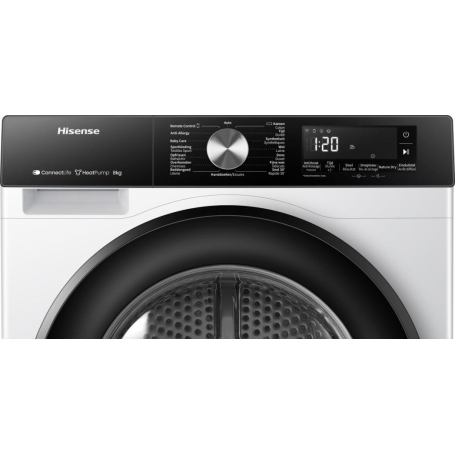 HISENSE DH3S802BW2 ASCIUGATRICE POMPA DI CALORE 8KG WIFI OBLO' REVERSIBILE CLASSE D (EX A+++)