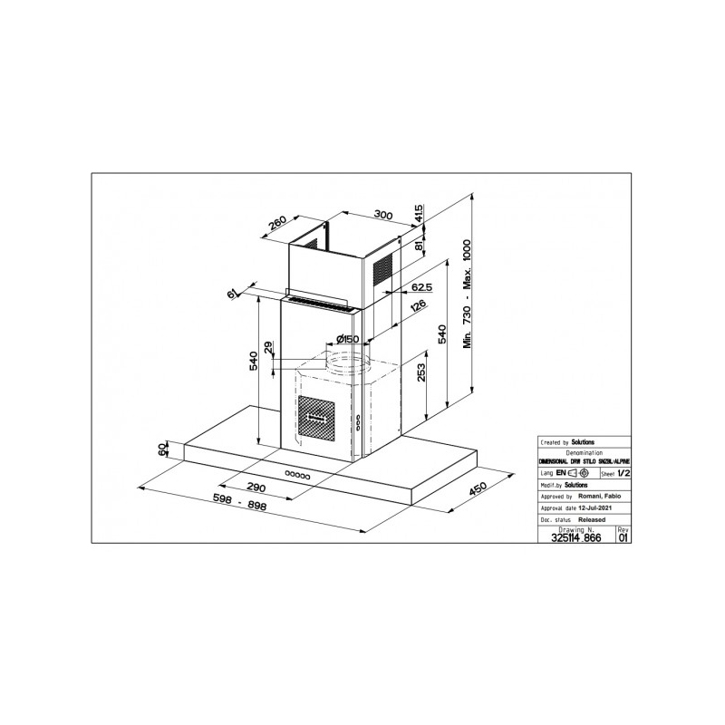FABER STILO COMFORT SAN X A90 CAPPA A PARETE...