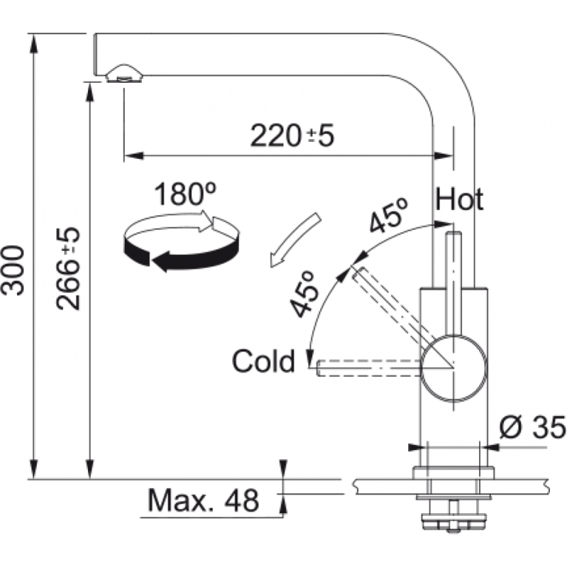 FRANKE 115.0706.985 MISCELATORE CANNA GIREVOLE...