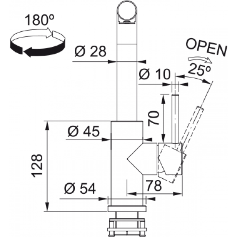 FRANKE 115.0706.985 MISCELATORE CANNA GIREVOLE...